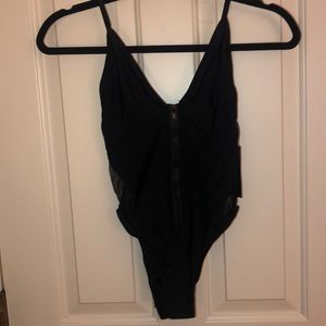 Sexy zip up swim suit